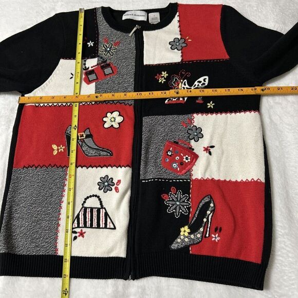 Alfred Dunner Vtg Sweater Zip Cardigan - Picture 10 of 11